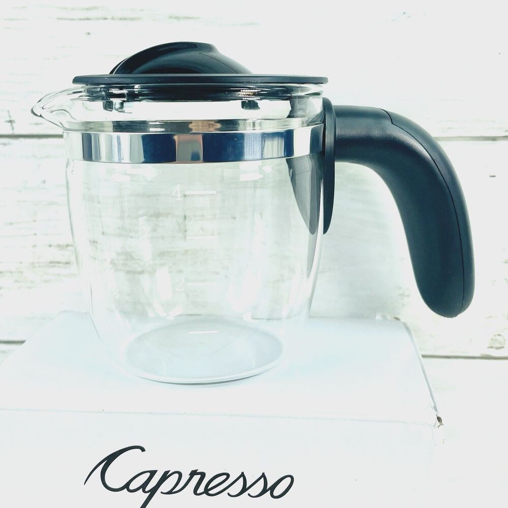 4 Cup Capresso Glass Carafe with Lid for 303 Espresso Cappuccino Machine NEW